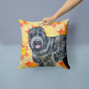 Black Russian Terrier Fall Throw Pillow - 14x14 Decorative Pillow – Art for Your Home & Patio BB9938PW1414