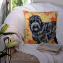 Black Russian Terrier Fall Throw Pillow - 14x14 Decorative Pillow – Art for Your Home & Patio BB9938PW1414