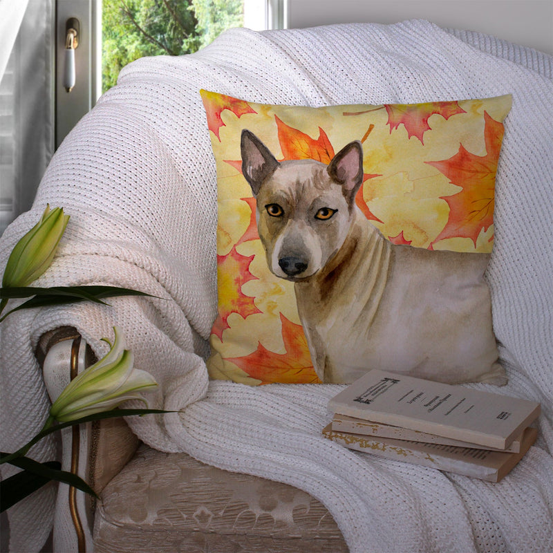 Thai Ridgeback Fall Fabric Decorative Pillow BB9941PW1414