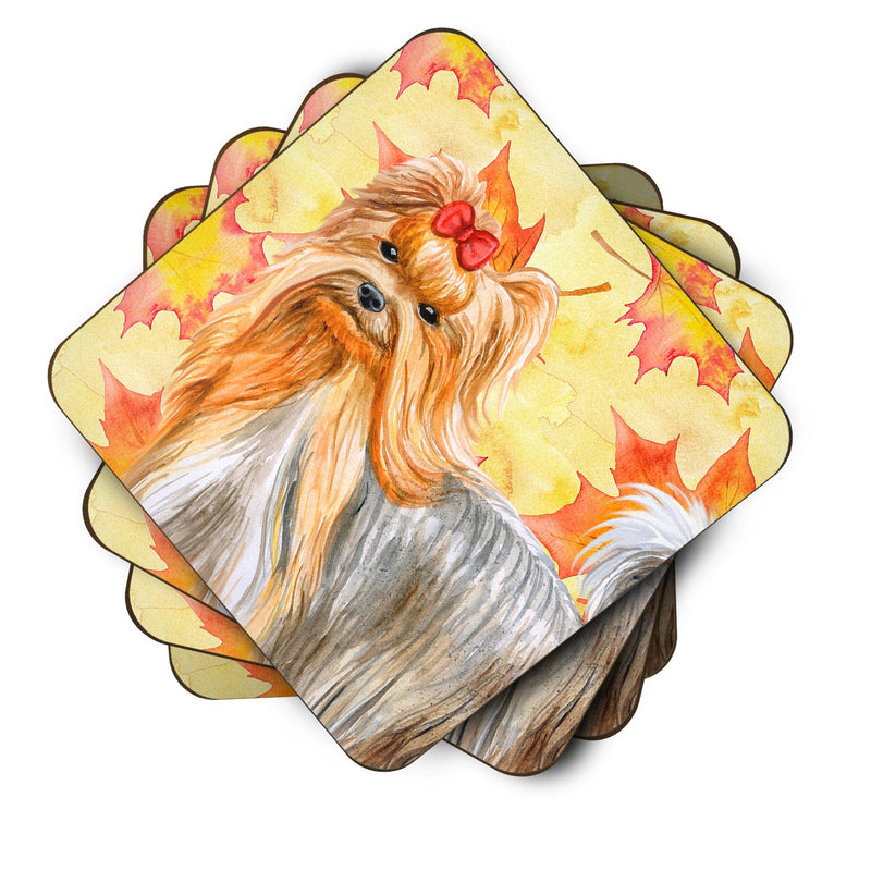 Yorkshire Terrier Fall Foam Coaster Set of 4 BB9946FC