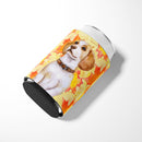 Beagle Fall Can or Bottle Hugger Cooler Sleeve for Standard 12 oz Cans, Insulated Foam Beer & Soda Can Hugger Reusable