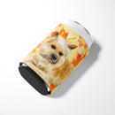 Cairn Terrier Fall Can or Bottle Hugger Cooler Sleeve for Standard 12 oz Cans, Insulated Foam Beer & Soda Can Hugger Reusable
