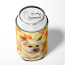 Cairn Terrier Fall Can or Bottle Hugger Cooler Sleeve for Standard 12 oz Cans, Insulated Foam Beer & Soda Can Hugger Reusable