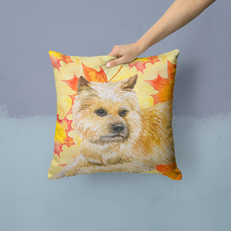 Cairn Terrier Fall Fabric Decorative Pillow BB9951PW1414