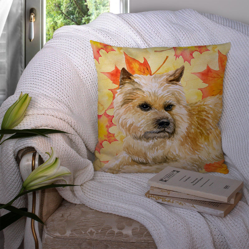 Cairn Terrier Fall Fabric Decorative Pillow BB9951PW1414