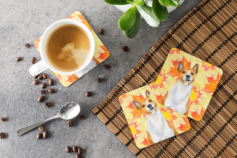 Basenji Fall Foam Coaster Set of 4 BB9953FC