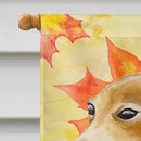 Italian Greyhound Fall House Flag 28x40 Porch Sleeve Pole Decorative Outside Yard Banner Artwork Wall Hanging, Polyester