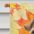 Welsh Terrier Fall House Flag 28x40 Porch Sleeve Pole Decorative Outside Yard Banner Artwork Wall Hanging, Polyester