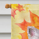 Westie Fall House Flag 28x40 Porch Sleeve Pole Decorative Outside Yard Banner Artwork Wall Hanging, Polyester