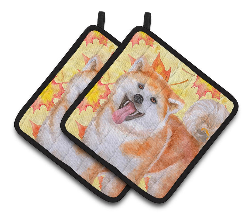 Akita Fall Pair of Pot Holders BB9964PTHD