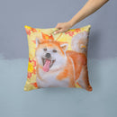 Akita Fall Throw Pillow - 14x14 Decorative Pillow – Art for Your Home & Patio BB9964PW1414