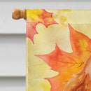 Cocker Spaniel Fall House Flag 28x40 Porch Sleeve Pole Decorative Outside Yard Banner Artwork Wall Hanging, Polyester