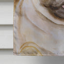 Fawn Pug Fall House Flag 28x40 Porch Sleeve Pole Decorative Outside Yard Banner Artwork Wall Hanging, Polyester