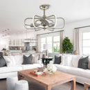 30" Theron Modern DC Motor Downrod Mount Reversible Ceiling Fan with LED Lighting and Remote Control