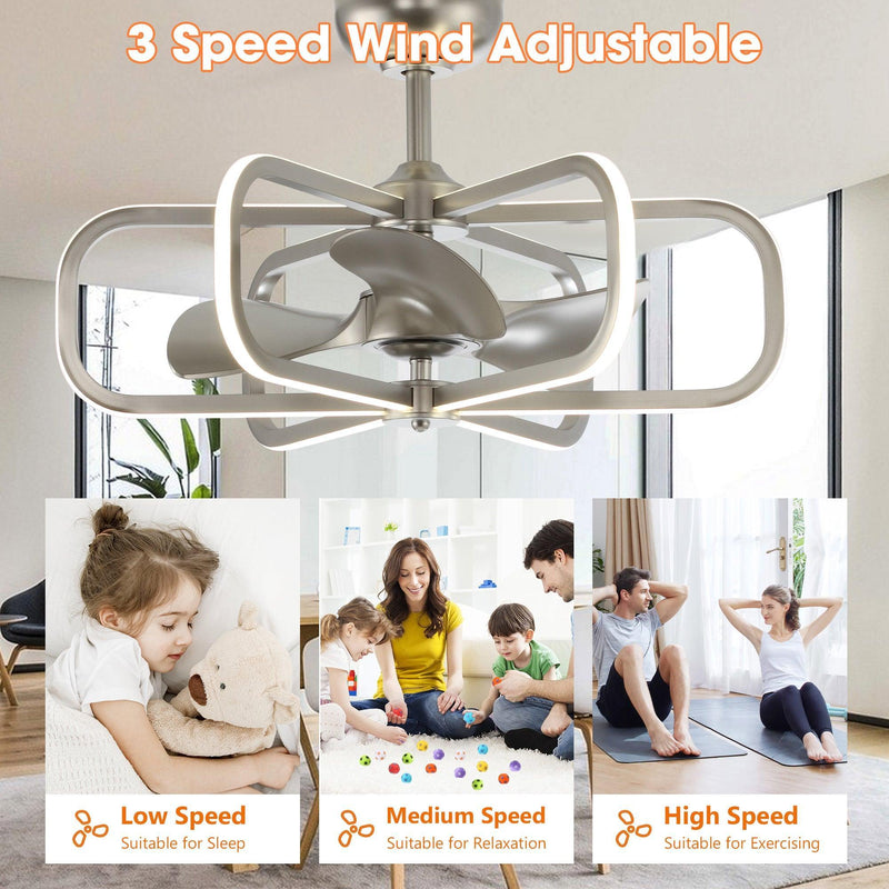 30" Theron Modern DC Motor Downrod Mount Reversible Ceiling Fan with LED Lighting and Remote Control
