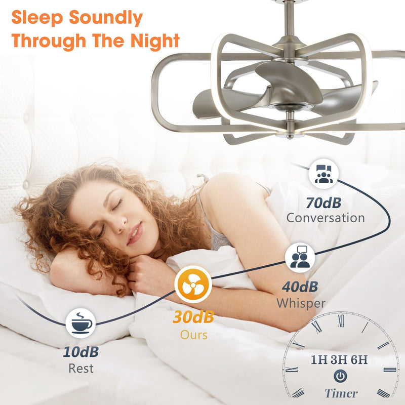 30" Theron Modern DC Motor Downrod Mount Reversible Ceiling Fan with LED Lighting and Remote Control