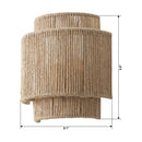 1-Light Farmhouse Rattan Wall Sconce Lighting