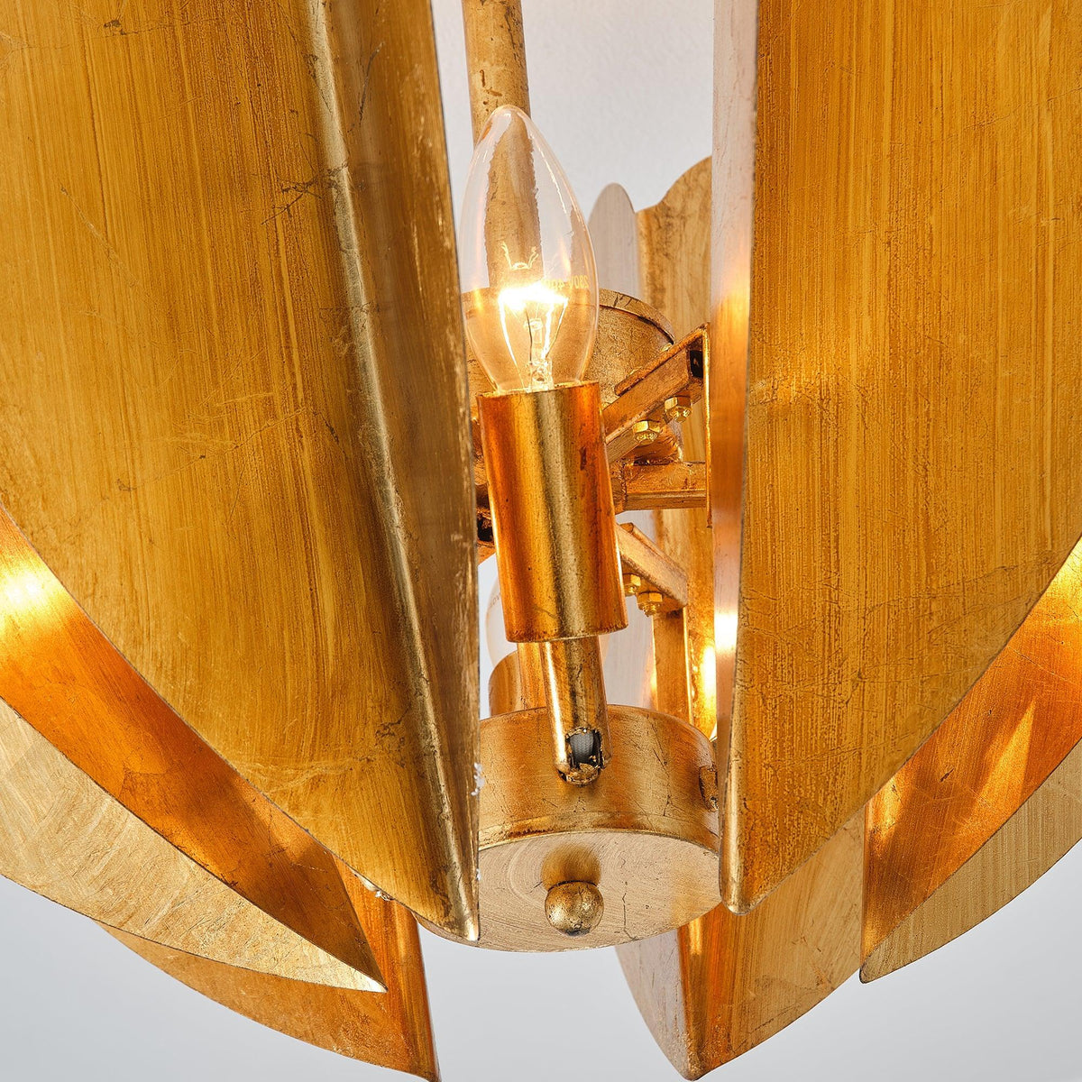 Elvira Farmhouse Gold Hexagonal Ceiling Light, photo 14 of 14