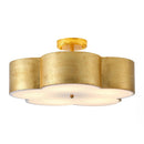 20 Inch Joyce 5-Light Vintage Golden Semi-Flush Mount Ceiling Light by Parrot Uncle