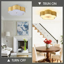 20 Inch Joyce 5-Light Vintage Golden Semi-Flush Mount Ceiling Light