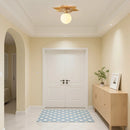 18 Inch Iris 1-Light Golden Semi-Flush Mount Ceiling Light