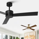 52" DC Motor 3 Blades Modern Downrod Mount Ceiling Fan