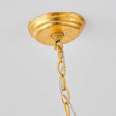 8-Light Golden Modern Candle Chandelier