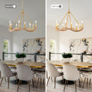8-Light Golden Modern Candle Chandelier