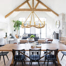 8-Light Golden Modern Candle Chandelier