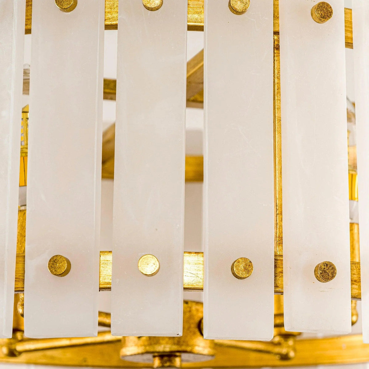 4-Light Modern Drum Marble Semi Flush Mount Ceiling Light, photo 7 of 11
