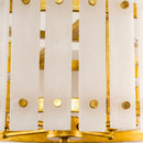 4-Light Modern Drum Marble Semi Flush Mount Ceiling Light