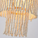 32 Inch Nelly 9-Light Bohemia Wood Beaded Chandelier
