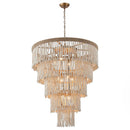 32 Inch Nelly 9-Light Bohemia Wood Beaded Chandelier