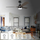 52 Inch Ivy Industrial Downrod Mount LED Ceiling Fan with Remote Control
