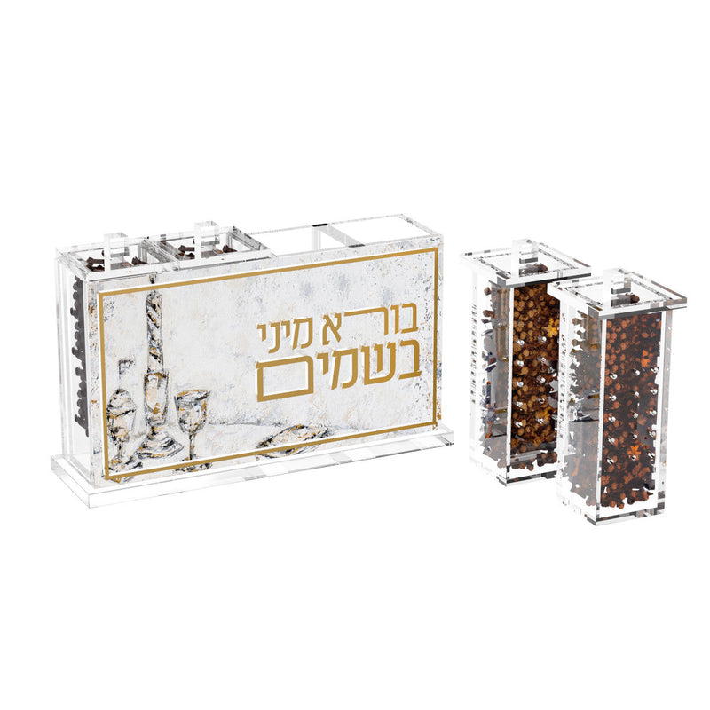 Family Pack Besamim Holder - Crystal Flame