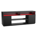 Modern 68 Inch TV Stand Media Console with LED Lights for Living Room
