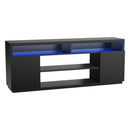 Modern 68 Inch TV Stand Media Console with LED Lights for Living Room