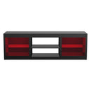 Modern 66" LED TV Stand with 23" Insert Electric Fireplace for Living Room