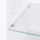 66" Modern LED TV Stand Entertainment Center with Glass Shelves for Living Room by ParrotUncle