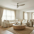 56" Bernardino Indoor Brushed Nickel Downrod Mount Chandelier Ceiling Fan with Light Kit And Remote Control