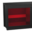 Modern 66" LED TV Stand with 23" Insert Electric Fireplace for Living Room