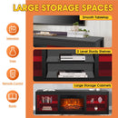 Modern 66" LED TV Stand with 23" Insert Electric Fireplace for Living Room