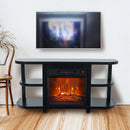 Decorative Modern 48" TV Stand with 18" Insert Electric Fireplace