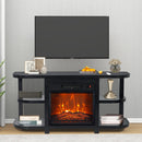 Decorative Modern 48" TV Stand with 18" Insert Electric Fireplace