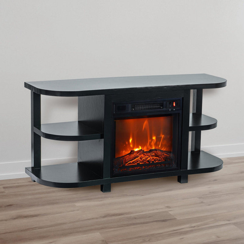 Decorative Modern 48" TV Stand with 18" Insert Electric Fireplace