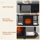 Decorative Modern 48" TV Stand with 18" Insert Electric Fireplace