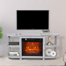 Decorative Modern 48" TV Stand with 18" Insert Electric Fireplace