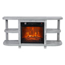 Decorative Modern 48" TV Stand with 18" Insert Electric Fireplace