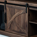 68" Farmhouse TV Stand with 23" Insert Opening Electric Fireplace