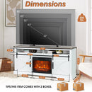 68" Farmhouse TV Stand with 23" Insert Opening Electric Fireplace